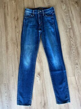 MOTHER Denim Sample Skinny Jeans Dark Wash Estimated Size 26